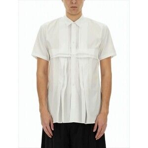 Comme Des Garçons Short-Sleeved Textured Shirt With Classic Collar - NWT